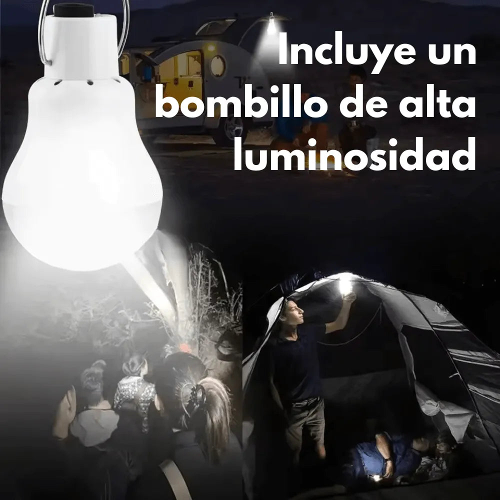 KIT de Racionamiento de Luz: Panel solar, Ventilador y Bombillo