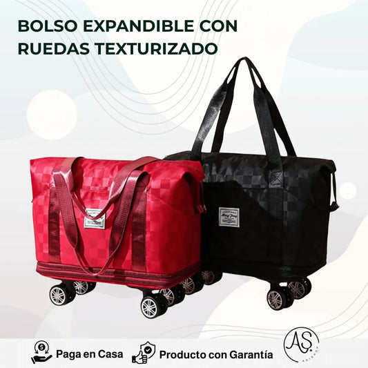 Bolso Expandible con Ruedas Texturizado