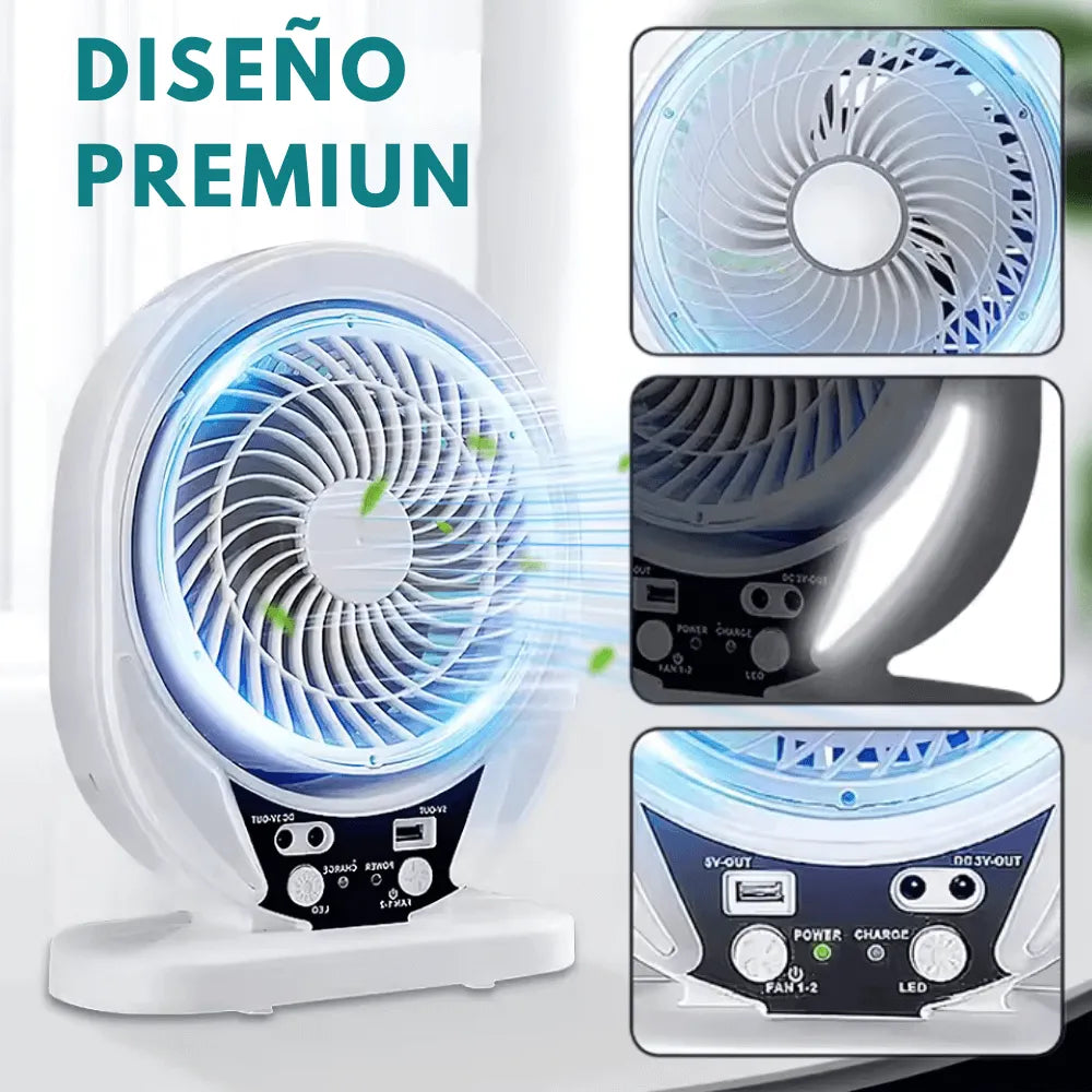 KIT de Racionamiento de Luz: Panel solar, Ventilador y Bombillo