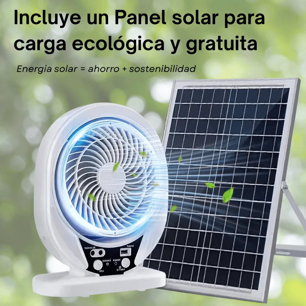 KIT de Racionamiento de Luz: Panel solar, Ventilador y Bombillo