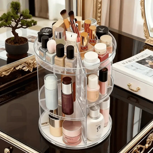 Organizador de Cosméticos Giratorio 360° Tipo Diamante