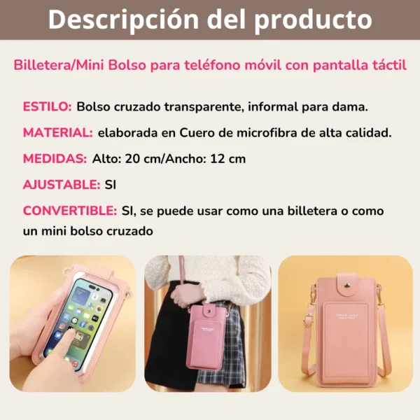 Bolso transparente cruzado para celular__Bolsos