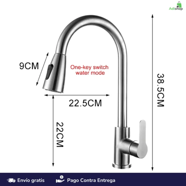 Grifo lavaplatos extraible y extendible__Hogar